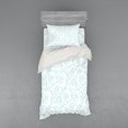 thumbnail image 1 of Ambesonne Floral Bedding Set 3 Pcs, Bohemian Vintage Orchids, Twin, Cream and Blue, 1 of 2
