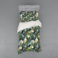 thumbnail image 1 of Ambesonne Floral Bedding Set 3 Pcs, Botanic Tropic Leaves, Twin, Green and White, 1 of 3