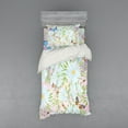 thumbnail image 1 of Ambesonne Floral Bedding Set 3 Pcs, Butterflies Bees Flowers, Twin, Multicolor, 1 of 2