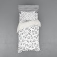 thumbnail image 1 of Ambesonne Floral Bedding Set 3 Pcs, Dandelion, Twin, Black White, 1 of 3