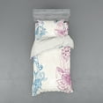 thumbnail image 1 of Ambesonne Floral Bedding Set 3 Pcs, Flower Field Spring Art, Twin XL, Teal Lilac Dried Rose, 1 of 2