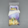 thumbnail image 1 of Ambesonne Floral Bedding Set 3 Pcs, Idyllic Pastoral Flower, Twin XL, Yellow Purple, 1 of 2