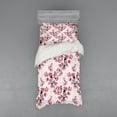 thumbnail image 1 of Ambesonne Floral Bedding Set 3 Pcs, Nature Inspired Branches, Twin, Rose Ruby Black, 1 of 3