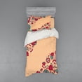 thumbnail image 1 of Ambesonne Floral Bedding Set 3 Pcs, Nostalgic Polka Dots, Twin XL, Teal Ruby Salmon, 1 of 3