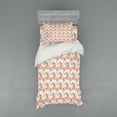 thumbnail image 1 of Ambesonne Floral Bedding Set 3 Pcs, Retro Warm Colored Fall, Twin, Coral Yellow Grey, 1 of 2