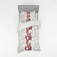 thumbnail image 1 of Ambesonne Floral Bedding Set 3 Pcs, Romantic Vİbrant Boho, Twin XL, Red Black Grey, 1 of 3