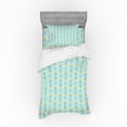 thumbnail image 1 of Ambesonne Floral Bedding Set 3 Pcs, Scandinavian Style Abstract, Twin, Pale Blue Yellow, 1 of 2