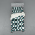 thumbnail image 1 of Ambesonne Floral Bedding Set 3 Pcs, Victorian Antique Style, Twin XL, Black Aqua White, 1 of 2