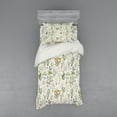 thumbnail image 1 of Ambesonne Floral Bedding Set 3 Pcs, Vintage Garden Plants, Twin XL, Reseda Green Beige, 1 of 3