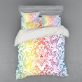 thumbnail image 1 of Ambesonne Floral Bedding Set 4 Pcs, Colorful Damask Flowers, Queen, Multicolor, 1 of 2