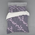 thumbnail image 1 of Ambesonne Floral Bedding Set 4 Pcs, Japanese Sakura, Queen, Taupe Pale Pink, 1 of 2