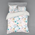 thumbnail image 1 of Ambesonne Floral Bedding Set 4 Pcs, Pastel Daisies, Queen, Multicolor, 1 of 2