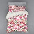 thumbnail image 1 of Ambesonne Floral Bedding Set 4 Pcs, Peonies and Roses, Queen, White Pink Blush, 1 of 3