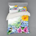 thumbnail image 1 of Ambesonne Floral Bedding Set 4 Pcs, Spring Blossom, Queen, Multicolor, 1 of 2
