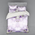 thumbnail image 1 of Ambesonne Floral Bedding Set 4 Pcs, Spring Flower Bloom, Queen, Lilac Purple Green, 1 of 3