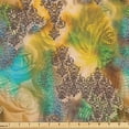 thumbnail image 1 of Ambesonne Floral Boho Fabric by the Yard, Dreamy Damask Blooms, 5 Yards, Turquoise Mustard Umber, 1 of 1