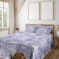 thumbnail image 1 of Ambesonne Floral Boho Fitted & Flat Sheet with Sham 3 Pcs Set, Garden Inspired Lilac, Twin, Pale Lavender Off White, 1 of 5