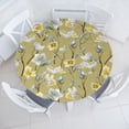 thumbnail image 1 of Ambesonne Floral Boho Fitted Round Tablecloth, Japanese Spring Floral, 56"- 60" Diameter, Pale Green Off White, 1 of 5