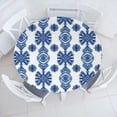 thumbnail image 1 of Ambesonne Floral Boho Fitted Round Tablecloth, Winter Flowers Print, 36"- 40" Diameter, Dark Lavender White, 1 of 1