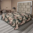 thumbnail image 1 of Ambesonne Floral Boho Flat Bedding Sheet Soft Top Sheet, Melancholic Flowers Art, California King, Pale Peach Jade Green, 1 of 1