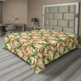 thumbnail image 1 of Ambesonne Floral Boho Flat Bedding Sheet Soft Top Sheet, Romantic Flower Leaf, California King, Vermilion Fern Green, 1 of 1