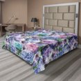 thumbnail image 1 of Ambesonne Floral Boho Flat Bedding Sheet Soft Top Sheet, Watercolor Blooms Art, Full, Lavender Blue Pale Lilac, 1 of 1