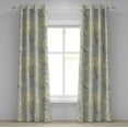 thumbnail image 1 of Ambesonne Floral Boho Grommet Curtain, Vintage Flowers Motif, 50"x84", Pale Camel Pale Sky Blue, 1 of 1