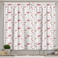 thumbnail image 1 of Ambesonne Floral Boho Kitchen Curtains, Wildflowers Branches, 55"x30", Pastel Pink Pale Peach, 1 of 3
