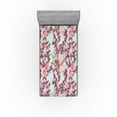 thumbnail image 1 of Ambesonne Floral Cottagecore Fitted Sheet, Blooming Lilacs, Twin XL Size, Seafoam Lilac and Raspberry, 1 of 5
