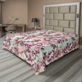 thumbnail image 1 of Ambesonne Floral Cottagecore Flat Bedding Sheet Soft Top Sheet, Blooming Lilacs, Full, Seafoam Lilac and Raspberry, 1 of 1