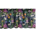 thumbnail image 1 of Ambesonne Floral Country Window Valance, Different Flowers, 54" X 12", Indigo Multicolor, 1 of 3