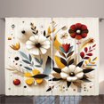 thumbnail image 1 of Ambesonne Floral Curtains 2 Panel Set, Autumnal Leaf Flowers Art, 108" x 96", Dark Tan Orange and Ruby, 1 of 2