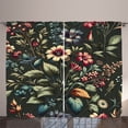 thumbnail image 1 of Ambesonne Floral Curtains 2 Panel Set, Nostalgia Aura Leafy Jungle, 108" x 108", Laurel Green Dark Coral, 1 of 2
