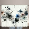 thumbnail image 1 of Ambesonne Floral Curtains 2 Panel Set, Simplistic Watercolor Flower, 108" x 63", Grey Blue Pale Rust, 1 of 2