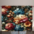 thumbnail image 1 of Ambesonne Floral Curtains 2 Panel Set, Springtime Flowery Garden, 108" x 84", Marigold Reseda Green, 1 of 2