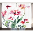 thumbnail image 1 of Ambesonne Floral Curtains 2 Panel Set, Watercolor Pastel Boho, 108" x 96", Multicolor, 1 of 3