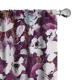 thumbnail image 1 of Ambesonne Floral Curtains, Anemone and Daisy Flowers, Pair of 28"x84", Dark Magenta White and Yellow, 1 of 5