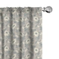 thumbnail image 1 of Ambesonne Floral Curtains, Blooming Feminine Design, Pair of 28"x63", Ivory Tan Blue Grey, 1 of 5