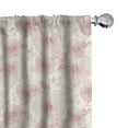 thumbnail image 1 of Ambesonne Floral Curtains, Blooms of a Romantic Spring, Pair of 28"x95", Dried Rose and White, 1 of 5