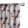 thumbnail image 1 of Ambesonne Floral Curtains, Botanical Nature Watercolor, Pair of 28"x84", Pale Rust and Sage Green, 1 of 5