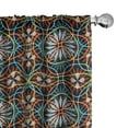 thumbnail image 1 of Ambesonne Floral Curtains, Circles Flowers Modern, Pair of 28"x95", Multicolor, 1 of 5