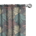 thumbnail image 1 of Ambesonne Floral Curtains, Colorful Foliage Leaves, Pair of 28"x63", Multicolor, 1 of 5