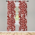 thumbnail image 1 of Ambesonne Floral Curtains, Daisy Blossom Spring Print, Pair of 28"x63", Burgundy White, 1 of 2