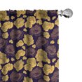 thumbnail image 1 of Ambesonne Floral Curtains, Detailed Hand-Drawn Roses, Pair of 28"x84", Pale Orange Navy Blue, 1 of 5