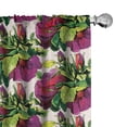 thumbnail image 1 of Ambesonne Floral Curtains, Dog Roses Repetitive Plot, Pair of 28"x95", Dark Pink and Lime Green, 1 of 5