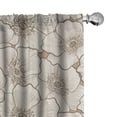 thumbnail image 1 of Ambesonne Floral Curtains, Flowers Art French Garden, Pair of 28"x63", Dark Tan Champagne and Grey, 1 of 5