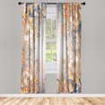 thumbnail image 1 of Ambesonne Floral Curtains, Flowers Bouquet Vintage Art, Pair of 28"x95", Peach Eggshell, 1 of 2