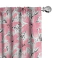 thumbnail image 1 of Ambesonne Floral Curtains, Flowers Garden Botanical Art, Pair of 28"x84", Dried Rose White and Grey, 1 of 1