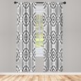 thumbnail image 1 of Ambesonne Floral Curtains, Geometric Bold Stripes Ocean, Pair of 28"x84", Grey Dimgray, 1 of 2