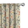 thumbnail image 1 of Ambesonne Floral Curtains, Hand Drawn Style Growth, Pair of 28"x95", Multicolor, 1 of 5